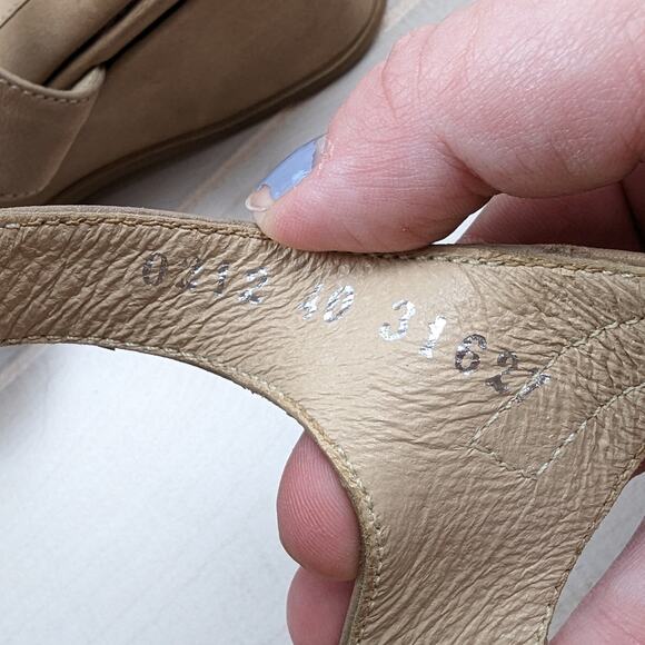 Beautifeel Tan Suede Wedge Slingback Square Toe Comfort Sandals Size 40‎ | 9 - Picture 8 of 10